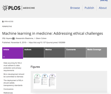 Machine learning in medicine 