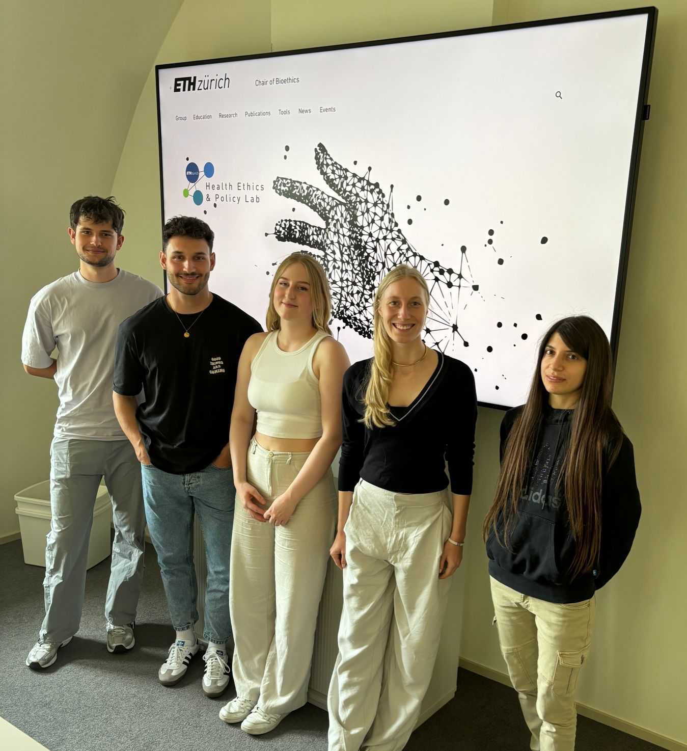 Research Interns 2024: Sven Tuor, Valentin Herrera, Marla Lewandowski, Ana Luisa Tobler, and Lucrezia Rizzo